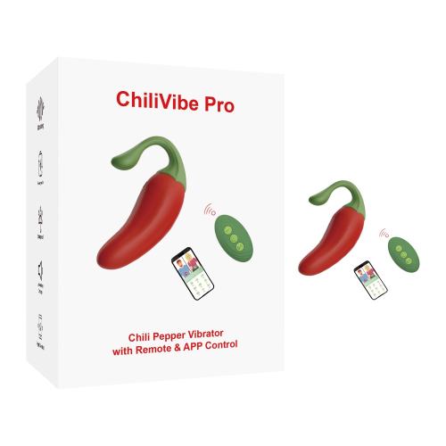 4.06" Chili Pepper App-Controlled Vibrator – 9 Vibrating Modes with Wireless Remote Control