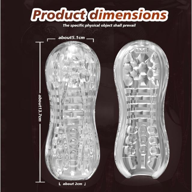 5.0" Clear Male Stroker-XX Soft ClearTPE Male Masturbator – Handheld Pocket Stroker with String Line Texture for Men's Training & Solo Pleasure