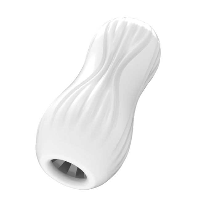 5.0" Dynamic Trainer-LW Soft ClearTPE Male Masturbator – Handheld Pocket Stroker with Flow Line Texture for Men's Training & Solo Pleasure