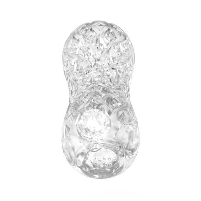 5.0" Clear Male Stroker-TJ Soft ClearTPE Male Masturbator – Handheld Pocket Stroker with Stimulating Protrusion Texture for Men's Training & Solo Pleasure