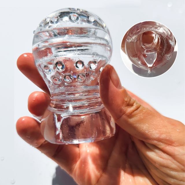 3.1" Mini DD Male Stroker Soft ClearTPE Male Masturbator– Compact Mini Design for Travel & Discreet Use
