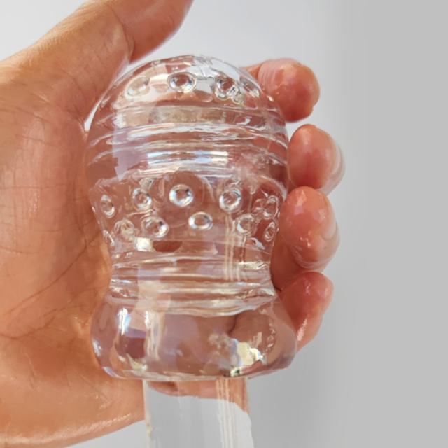 3.1" Mini DD Male Stroker Soft ClearTPE Male Masturbator– Compact Mini Design for Travel & Discreet Use