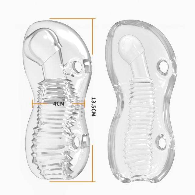 5.3" Male Stroker 1 Soft ClearTPE Male Masturbator – Handheld Pocket Stroker with Realistic Texture for Men's Training & Solo Pleasure