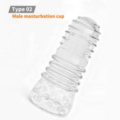 4.9" Male Stroker 5 Soft ClearTPE Male Masturbator – Handheld Pocket Stroker with Realistic Texture for Men's Training & Solo Pleasure
