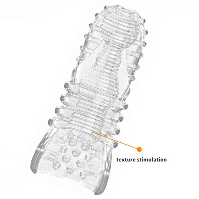 4.9" Male Stroker 5 Soft ClearTPE Male Masturbator – Handheld Pocket Stroker with Realistic Texture for Men's Training & Solo Pleasure