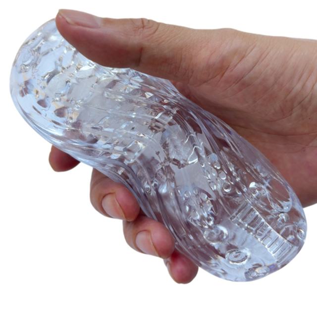 5.4" Kongfu 1 Soft ClearTPE Male Masturbator – Handheld Pocket Stroker with Realistic Texture for Men's Training & Solo Pleasure