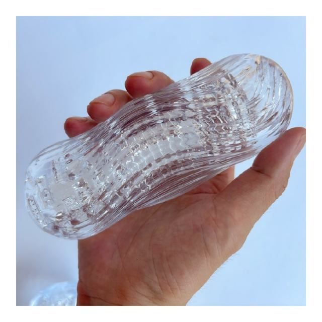 5.4" Kongfu 2 Soft ClearTPE Male Masturbator – Handheld Pocket Stroker with Realistic Texture for Men's Training & Solo Pleasure