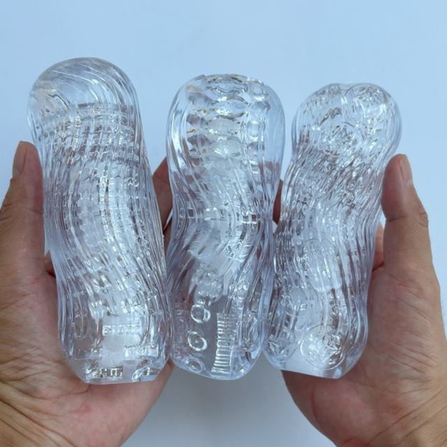 5.4" Kongfu 3 Soft ClearTPE Male Masturbator – Handheld Pocket Stroker with Realistic Texture for Men's Training & Solo Pleasure