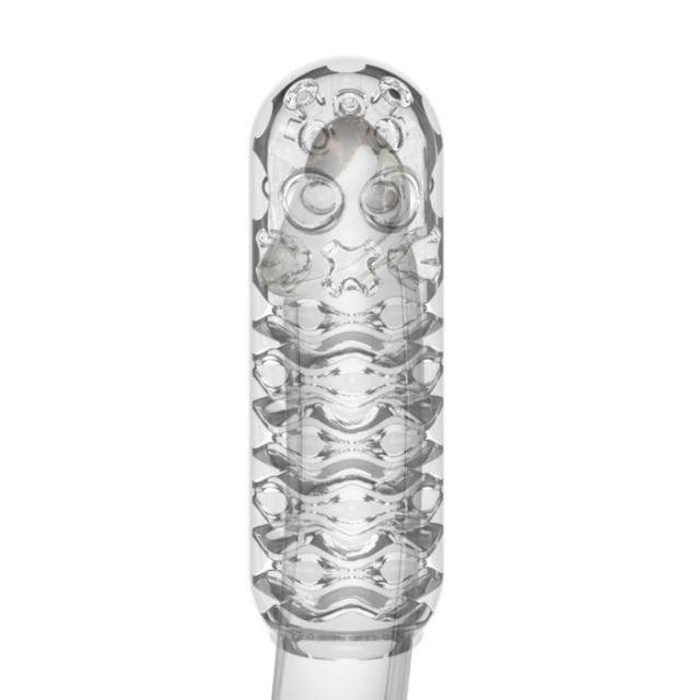 5.1" Male Stroker-Wave Soft ClearTPE Male Masturbator – Handheld Pocket Stroker with Wave Texture for Men's Training & Solo Pleasure