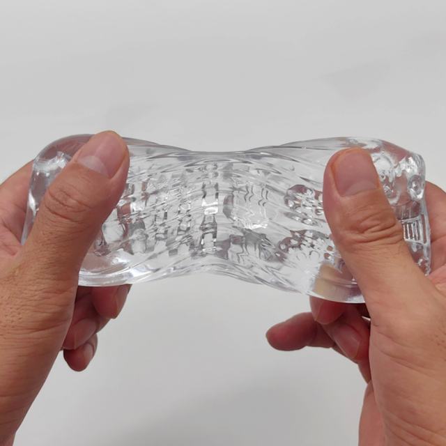 5.4" Kongfu 3 Soft ClearTPE Male Masturbator – Handheld Pocket Stroker with Realistic Texture for Men's Training & Solo Pleasure