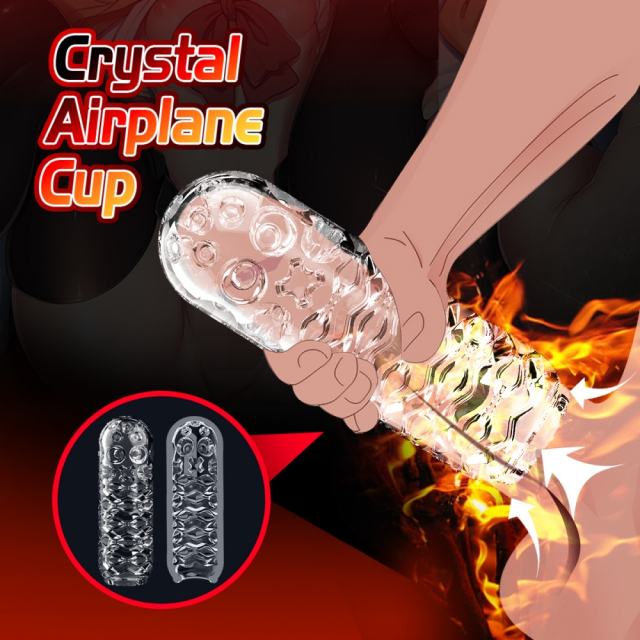 5.1" Male Stroker-Wave Soft ClearTPE Male Masturbator – Handheld Pocket Stroker with Wave Texture for Men's Training & Solo Pleasure