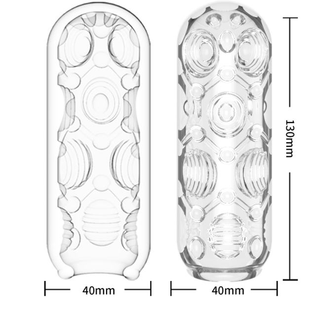 5.1" Male Stroker-Dott Soft ClearTPE Male Masturbator – Handheld Pocket Stroker with Dotted Texture for Men's Training & Solo Pleasure