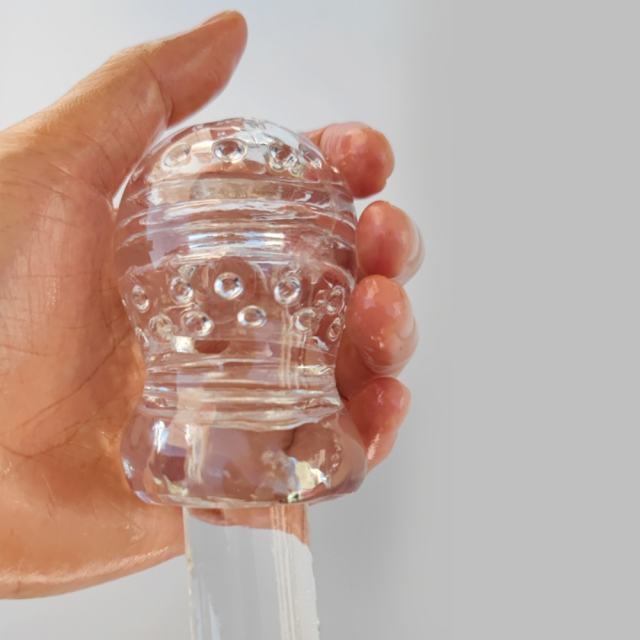 3.1" Mini DD Male Stroker Soft ClearTPE Male Masturbator– Compact Mini Design for Travel & Discreet Use