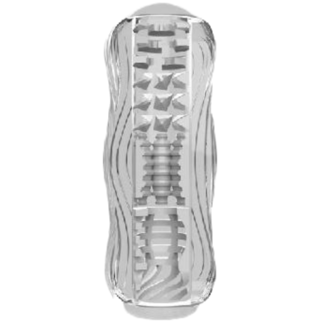 5.4" Kongfu 2 Soft ClearTPE Male Masturbator – Handheld Pocket Stroker with Realistic Texture for Men's Training & Solo Pleasure