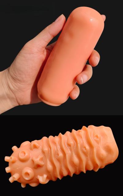 5.1" Flesh Male Stroker-Wave Soft TPE Male Masturbator – Handheld Pocket Stroker with Wave Texture for Men's Training &amp; Solo Pleasure