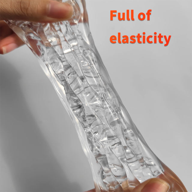 5.0" Clear Male Stroker-TD Soft ClearTPE Male Masturbator – Handheld Pocket Stroker with Raised Dot Texture for Men's Training & Solo Pleasure