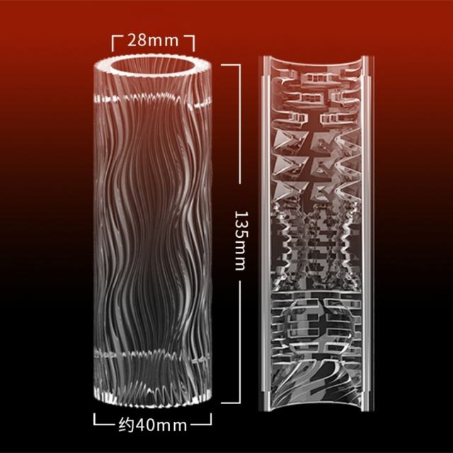 5.0" Clear Male Stroker Soft ClearTPE Male Masturbator – Handheld Pocket Stroker with Ripple Texture for Men's Training & Solo Pleasure