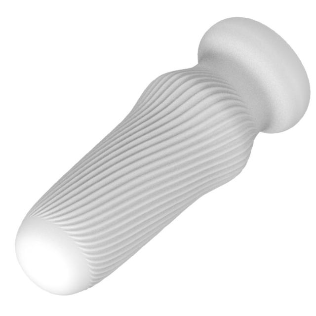 5.1" AR-Male Cup-XS Soft White TPE Male Masturbator – Handheld Pocket Stroker with Suction Texture for Men's Training & Solo Pleasure