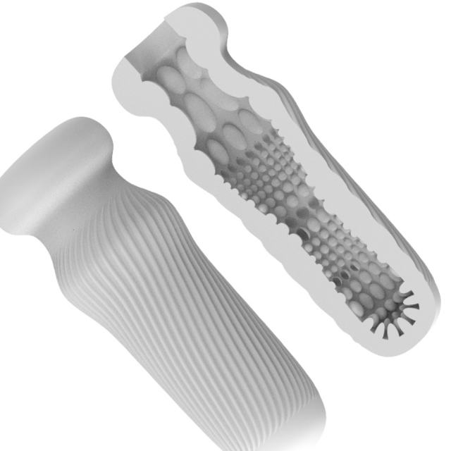 5.1" AR-Male Cup-XS Soft White TPE Male Masturbator – Handheld Pocket Stroker with Suction Texture for Men's Training & Solo Pleasure