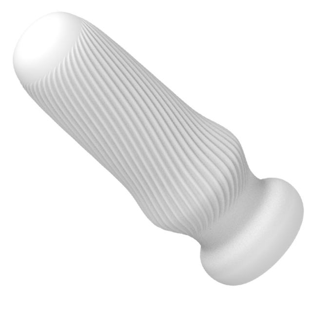 5.1" AR-Male Cup-XS Soft White TPE Male Masturbator – Handheld Pocket Stroker with Suction Texture for Men's Training & Solo Pleasure