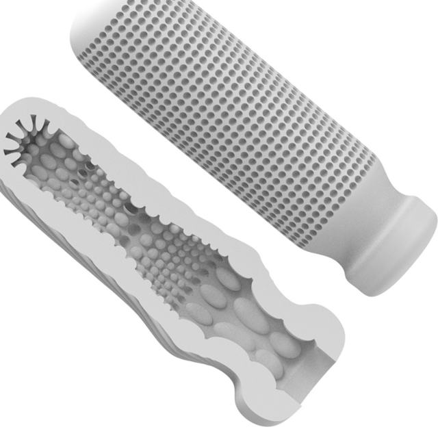 5.1" AR-Male Cup-XJ Soft White TPE Male Masturbator – Handheld Pocket Stroker with Tight Suction Texture for Men's Training & Solo Pleasure