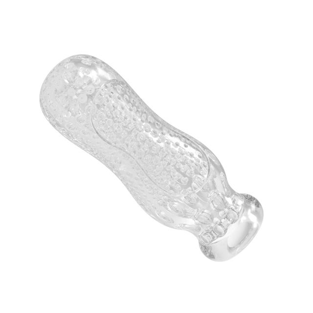 5.2" AR-Male Cup-BCCX Soft ClearTPE Male Masturbator – Handheld Pocket Stroker with White Tea Texture for Men's Training & Solo Pleasure