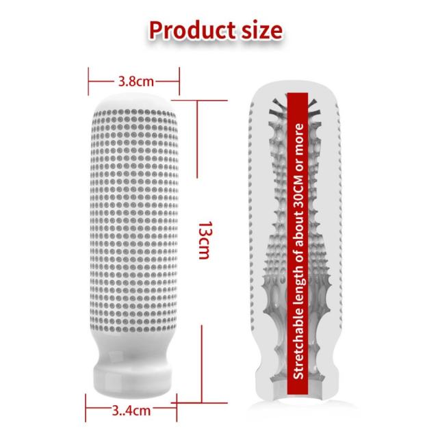 5.1" AR-Male Cup-XJ Soft White TPE Male Masturbator – Handheld Pocket Stroker with Tight Suction Texture for Men's Training & Solo Pleasure