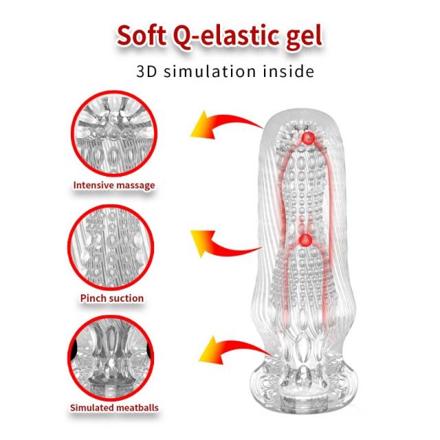 5.1" AR-Male Cup-XS Soft ClearTPE Male Masturbator – Handheld Pocket Stroker with Suction Texture for Men's Training & Solo Pleasure