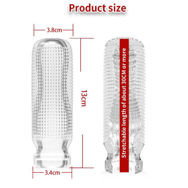 5.1" AR-Male Cup-XJ Soft ClearTPE Male Masturbator – Handheld Pocket Stroker with Tight Suction Texture for Men's Training & Solo Pleasure