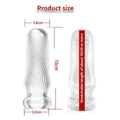 5.1" AR-Male Cup-XS Soft ClearTPE Male Masturbator – Handheld Pocket Stroker with Suction Texture for Men's Training & Solo Pleasure