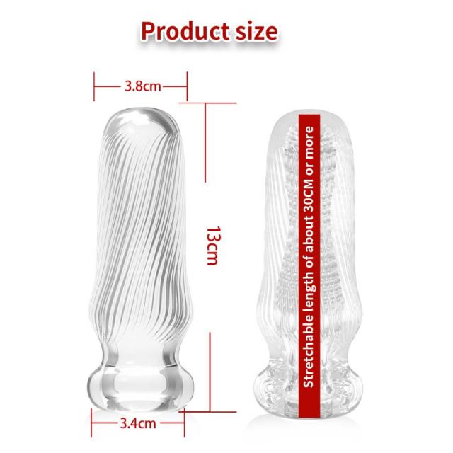 5.1" AR-Male Cup-XS Soft ClearTPE Male Masturbator – Handheld Pocket Stroker with Suction Texture for Men's Training & Solo Pleasure