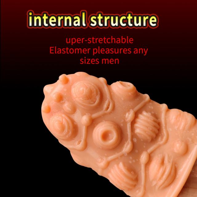 5.1" Flesh Male Stroker-Dott Soft TPE Male Masturbator – Handheld Pocket Stroker with Dotted Texture for Men's Training & Solo Pleasure