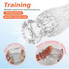 5.2" AR-Male Cup-YHYX Soft ClearTPE Male Masturbator – Handheld Pocket Stroker with Cherry Blossom Texture for Men's Training & Solo Pleasure