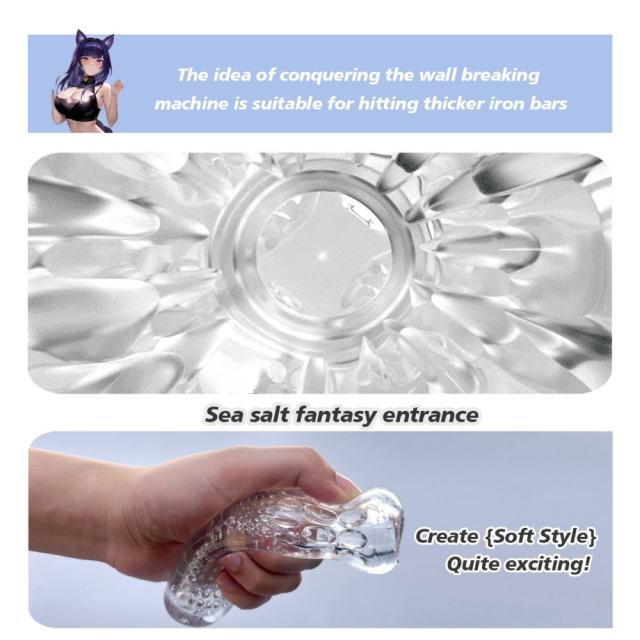 5.2" AR-Male Cup-YHYX Soft ClearTPE Male Masturbator – Handheld Pocket Stroker with Cherry Blossom Texture for Men's Training & Solo Pleasure