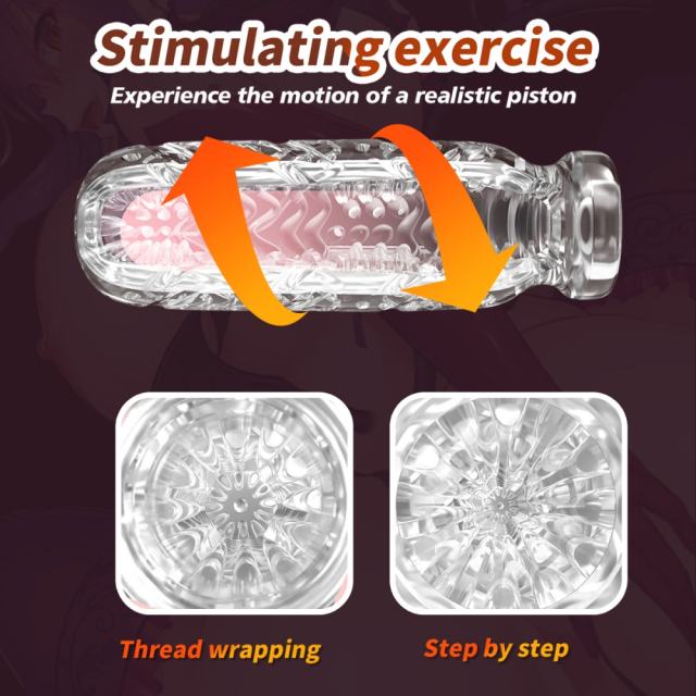 5.2" AR-Male Cup-LYZY Soft ClearTPE Male Masturbator – Handheld Pocket Stroker with Citrus Texture for Men's Training & Solo Pleasure