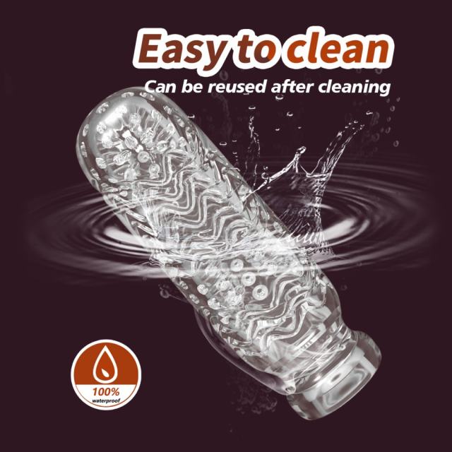 5.2" AR-Male Cup-LYZY Soft ClearTPE Male Masturbator – Handheld Pocket Stroker with Citrus Texture for Men's Training & Solo Pleasure