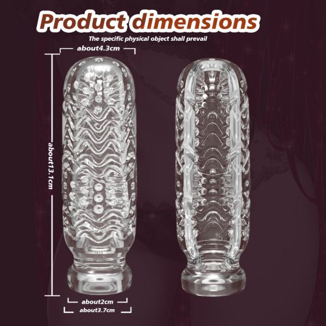 5.2" AR-Male Cup-LYZY Soft ClearTPE Male Masturbator – Handheld Pocket Stroker with Citrus Texture for Men's Training & Solo Pleasure