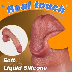 9.85" Flesh Realistic Silicone Dildo with Strong Suction Base