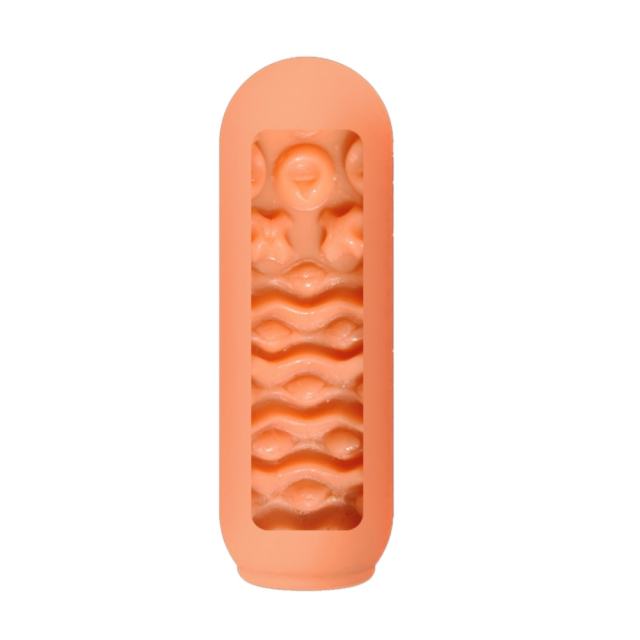 5.1" Flesh Male Stroker-Wave Soft TPE Male Masturbator – Handheld Pocket Stroker with Wave Texture for Men's Training & Solo Pleasure