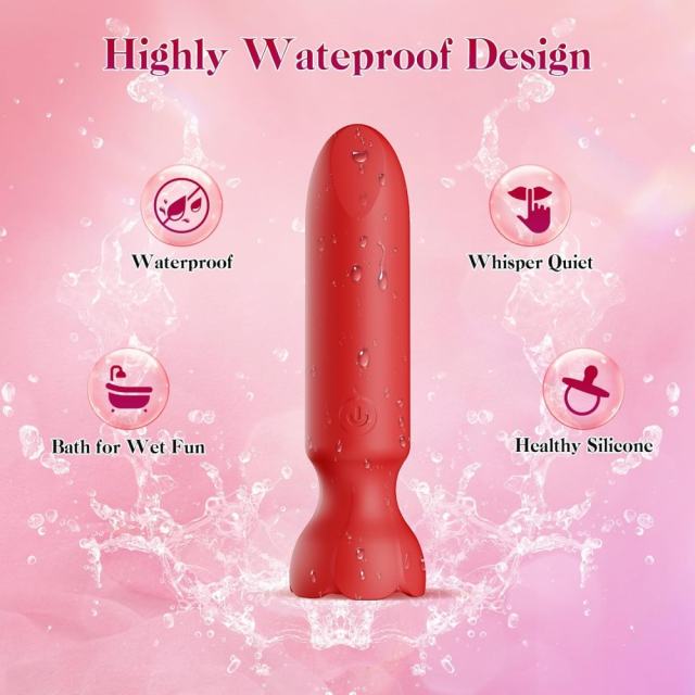 3.70" Red Rechargeable Silicone App-Controlled Vibrating Egg – 9 Vibrating Modes