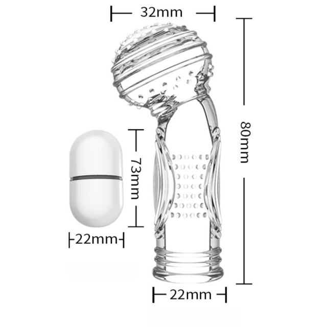 3.1" Vibrating Finger Sleeve I – Soft TPE Finger Cover with Single Vibration Mode