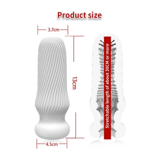 5.1" AR-Male Cup-XS Soft White TPE Male Masturbator – Handheld Pocket Stroker with Suction Texture for Men's Training & Solo Pleasure