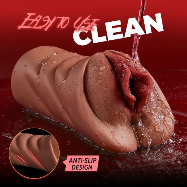 7.09" Brown Realistic TPE Masturbator