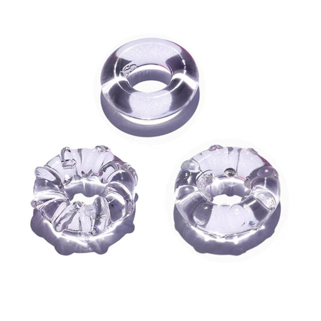 Clear TPE Cock Ring Set (3 Shapes) –  Beginner-Friendly
