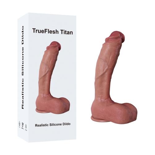 Customizable 9.85" Flesh Realistic Silicone Dildo with Strong Suction Base
