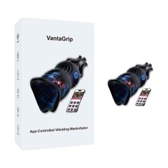 Black App-Controlled Vibrating Masturbator – 9 Vibrating Modes with Textured Inner Sleeve