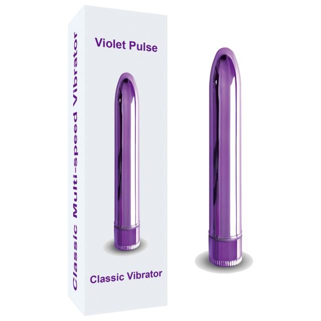 Customizable Metallic Purple Classic Waterproof Vibrator