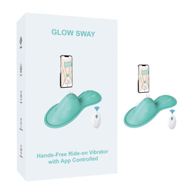 9-Speed App-Controlled Silicone Rideable Vibrating Pad in Cyan Vibepad with 2 Powerfu Motors