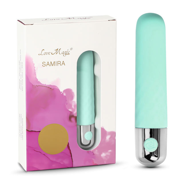 3.8'' Green Color 10-Speed USB Recharging Silicone Vibrator