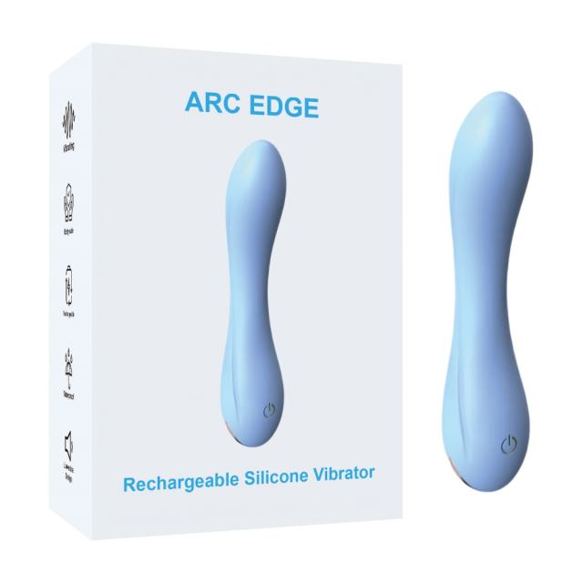 4.65'' 10-Mode Blue Rechargeable Waterproof Silicone Vibrator
